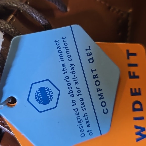 Nunn Bush Men's Centro Fles Plain Toe Oxford Cognac Leather Synthetic Size 9.5W - Picture 8 of 10